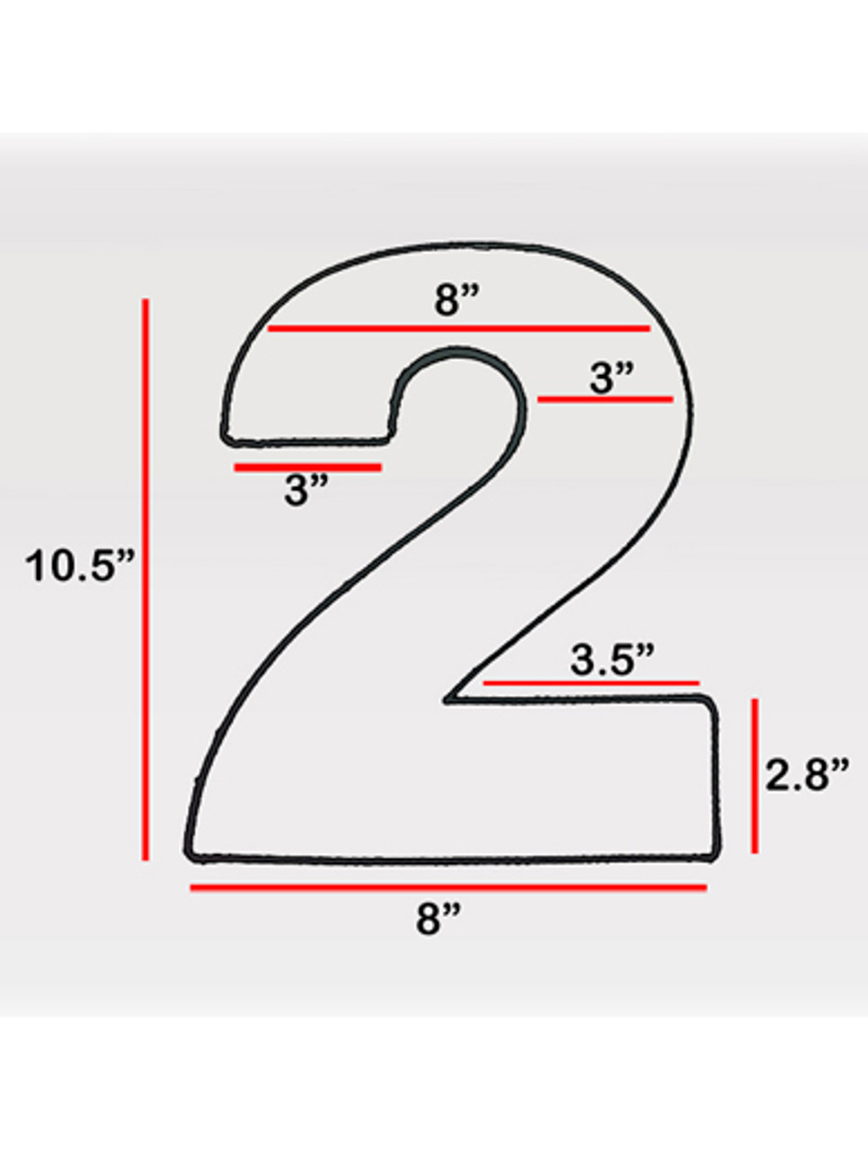 Small Number Two Cake Tin